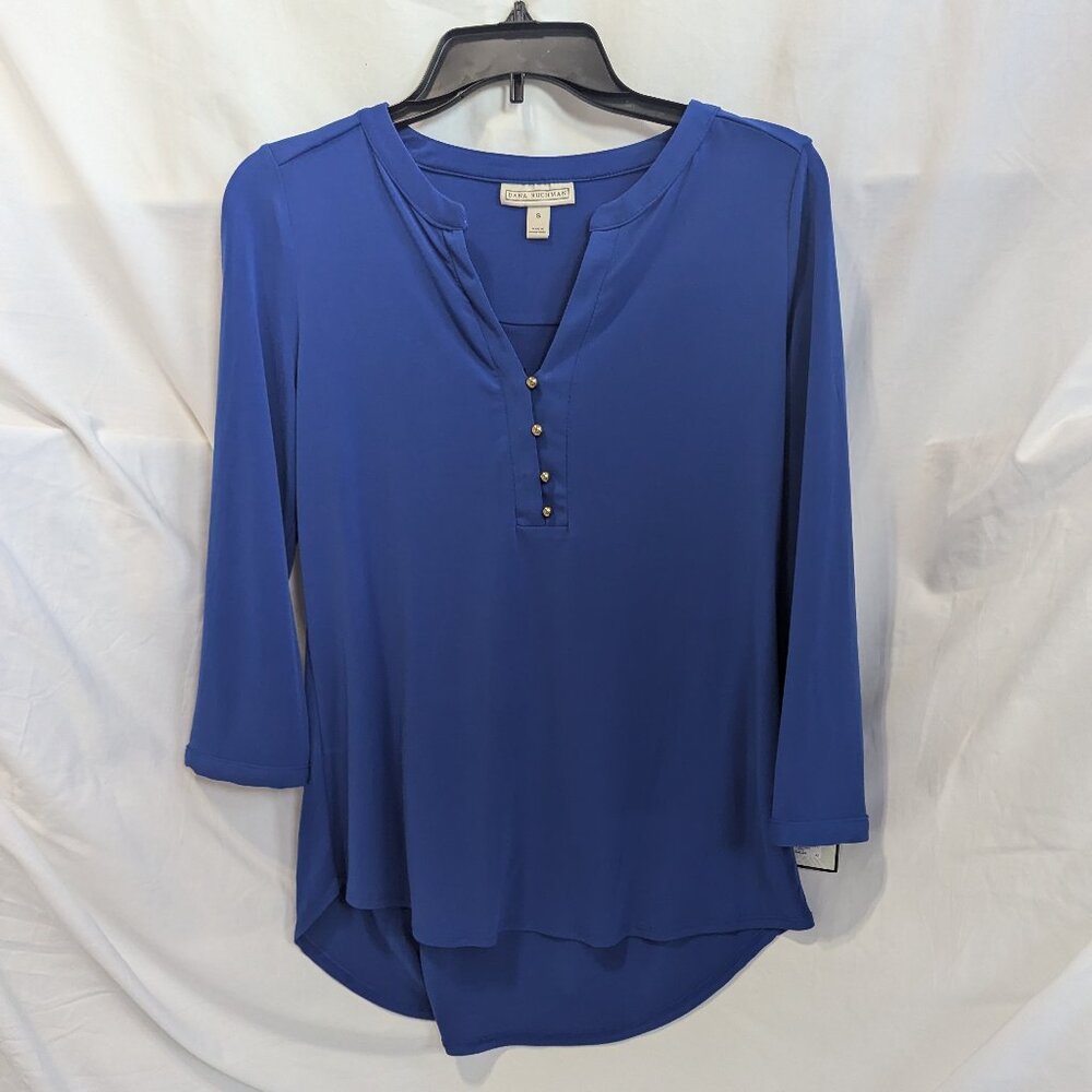 NWT Dana Buchman Royal Blue Blouse Small